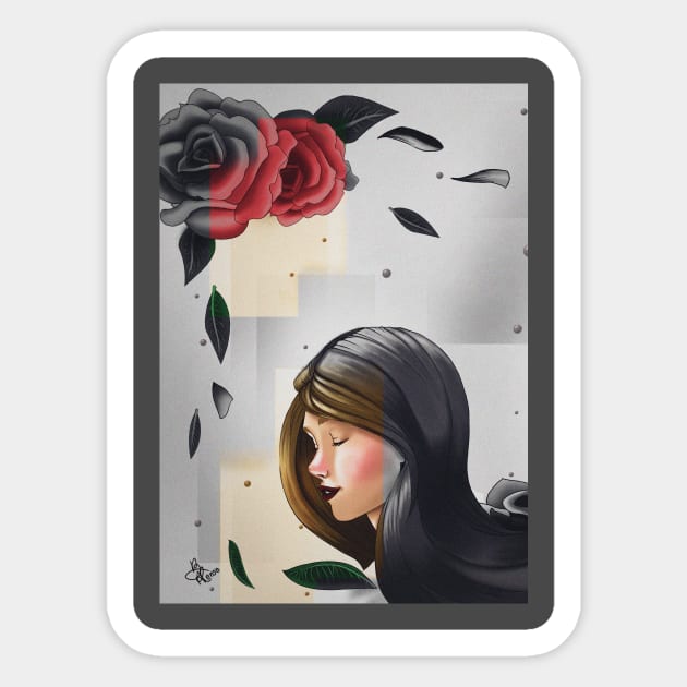 Blonde Roses Sticker by Benita Alonso